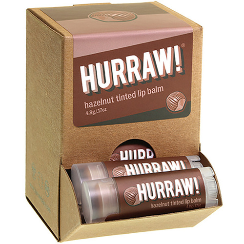 Hurraw! Organic Lip Balm Tinted Hazelnut 4.8g [Bulk Buy 24 Units]