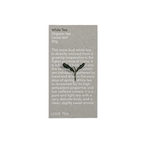 Love Tea Organic White Tea Loose Leaf 50g