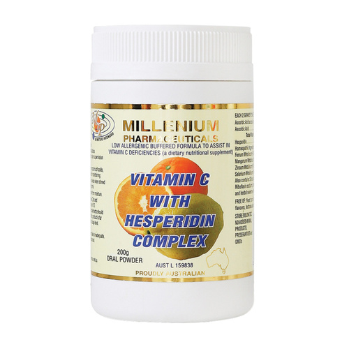 Millenium Pharmaceuticals Vitamin C with Hesperidin Complex 200g Oral Powder