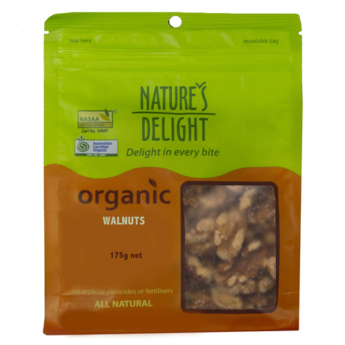 Natures Delight Organic Walnuts 175g