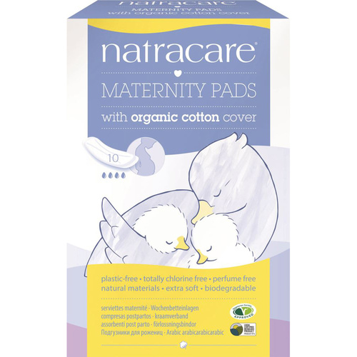 Natracare Maternity Pads with Organic Cotton Cover 10 Pads