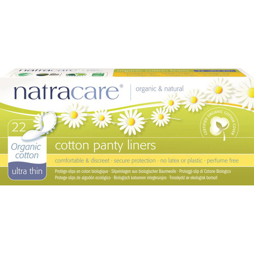Natracare Panty Liners Ultra Thin with Organic Cotton Cover 22 Liners