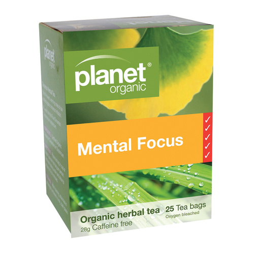 Planet Organic Mental Focus Herbal Tea x 25 Tea Bags