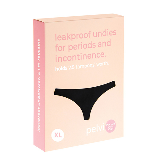 Pelvi Leakproof Underwear Bikini Black XL