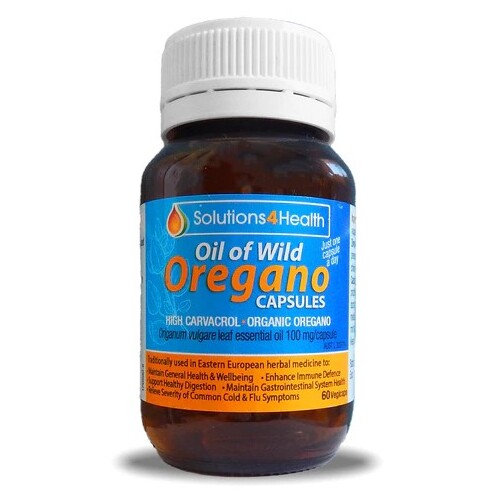 Solutions 4 Health Oil of Wild Oregano Capsules 60 Vege Capsules