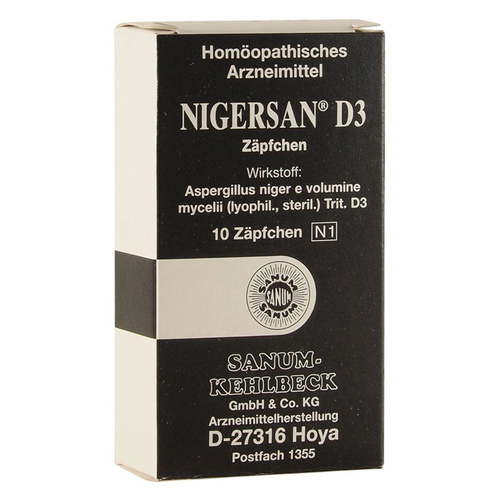 Sanum Nigersan D3 Suppositories x 10 Pack
