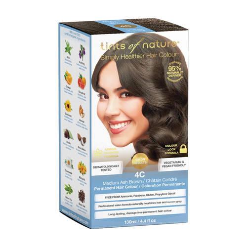 Tints of Nature Permanent Hair Colour Medium Ash Brown 4C
