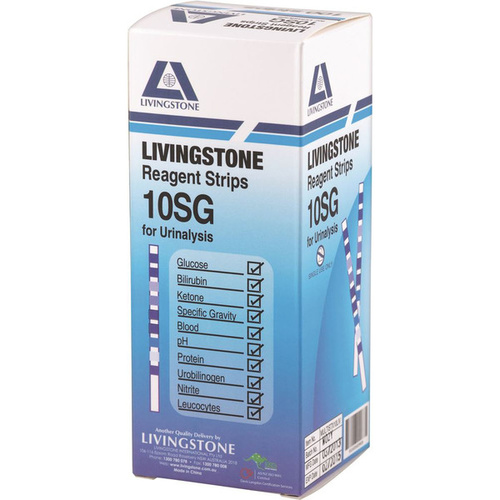 Livingstone Reagent Strips 10SG (10 Tests) x 100 Pack