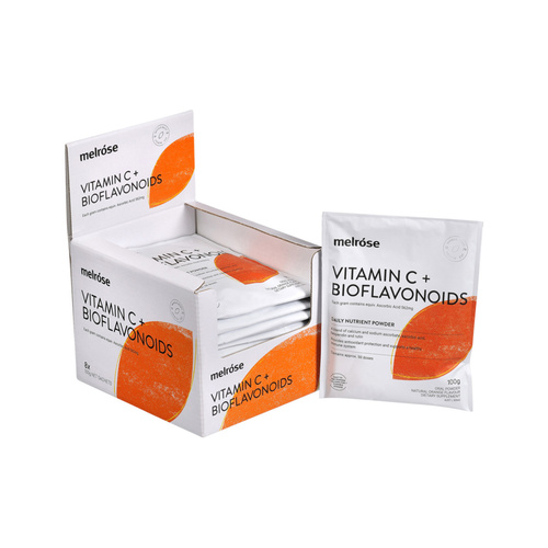 Melrose Vitamin C Plus Bioflavonoids Orange Flavoured 100g x 8 Pack