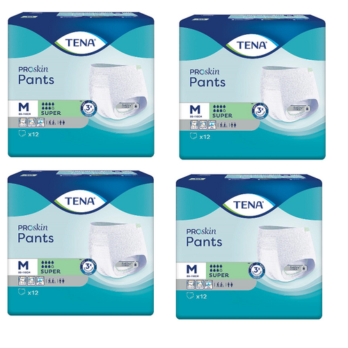 Tena Pants Super Medium Proskin 12 Pack [Bulk Buy 4 Units]