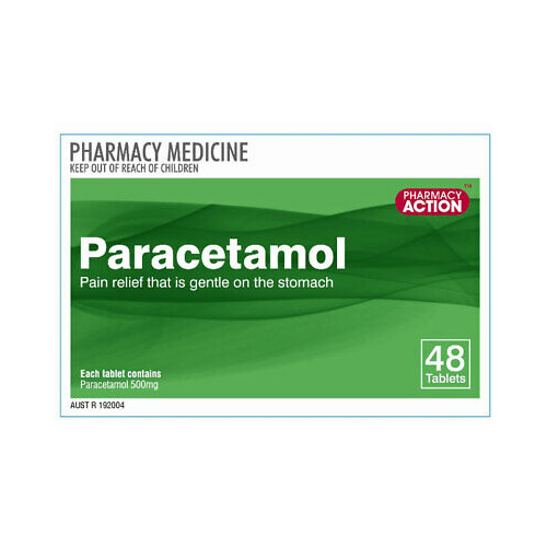 Pharmacy Action Paracetamol 48 Tablets (S2)