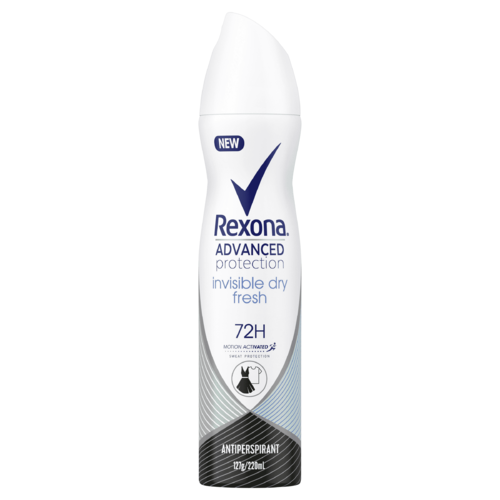 Rexona Women Antiperspirant Aerosol Advanced Invisible Dry Fresh Deodorant 220ml