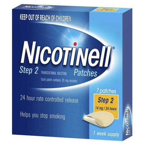 Nicotinell Step 2 Patches 14mg 24 hours 7 Patches 1 Week Supply