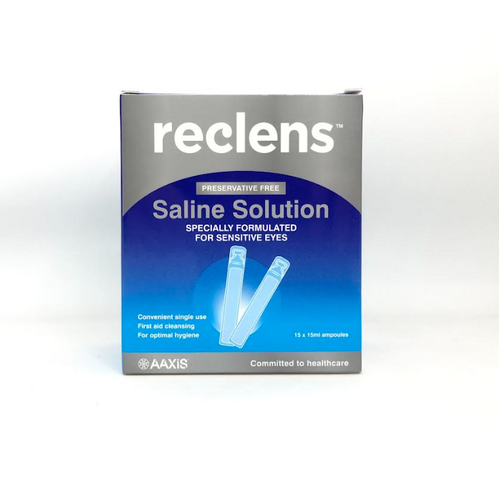 Reclens Saline Solution Ampoules 15 x 15mL 