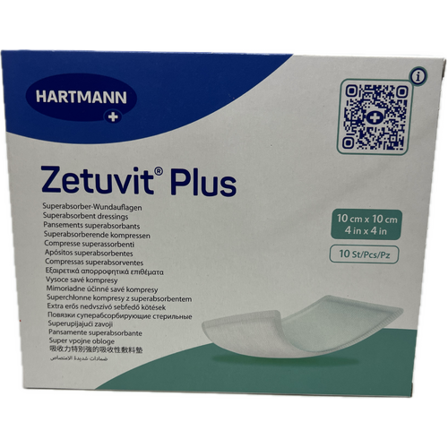 Zetuvit Plus Absorbent Dressing 10cm x 10cm 10 Pieces 