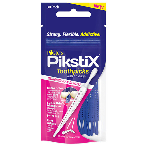 Piksters Pikstix Toothpicks With An Edge Pack 30