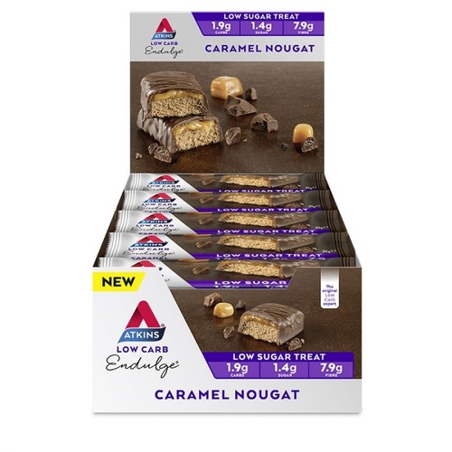 Atkins Endulge Caramel Nougat Bar 35g [Bulk Buy 15 Units]