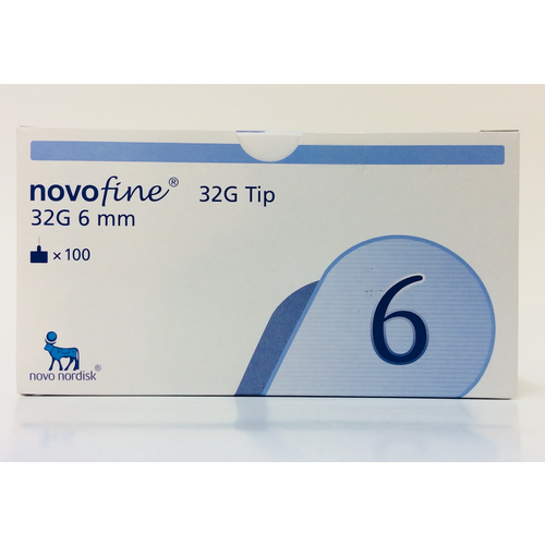 Novofine 32g Tip Insulin Needles 100 (No. 6) (0.23/0.25 x 6mm)