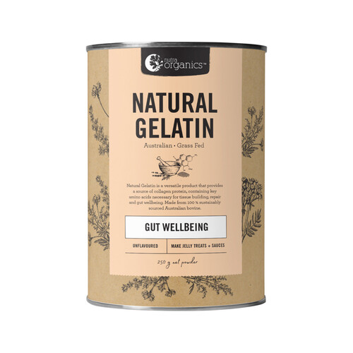 Nutra Organics Natural Gelatin Gut Digestive Health 250g