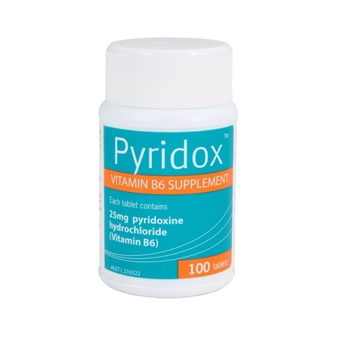 Pyridox Vitamin B6 Supplement 100 Tablets