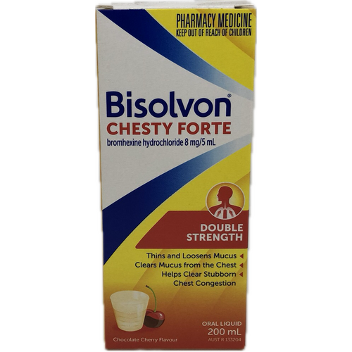 Bisolvon Chesty Forte Double Strength Oral Liquid 200mL (S2)