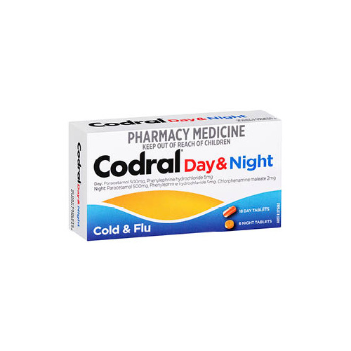 Codral PE Cold & Flu Day & Night 24 Tablets (S2)