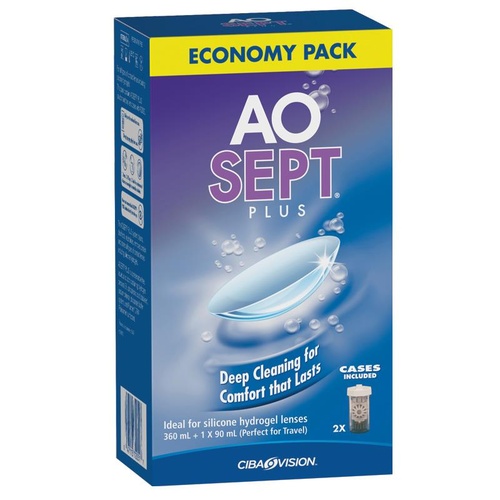 AoSept Plus Economy Pack 360mL + 90mL (450mL)