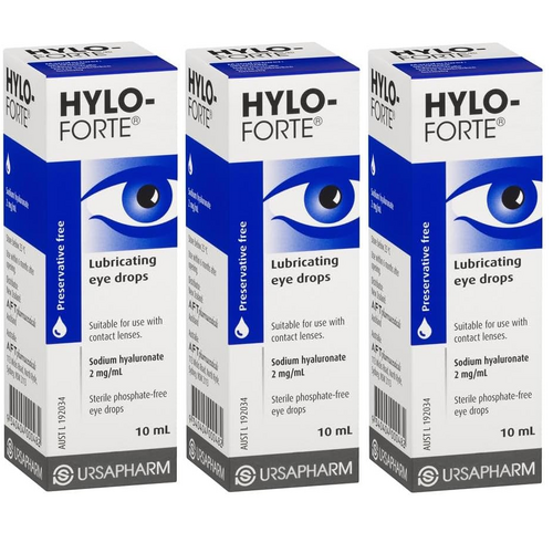 Hylo Forte 2mg Lubricating Eye Drops 10mL [Bulk Buy 3 Pack]