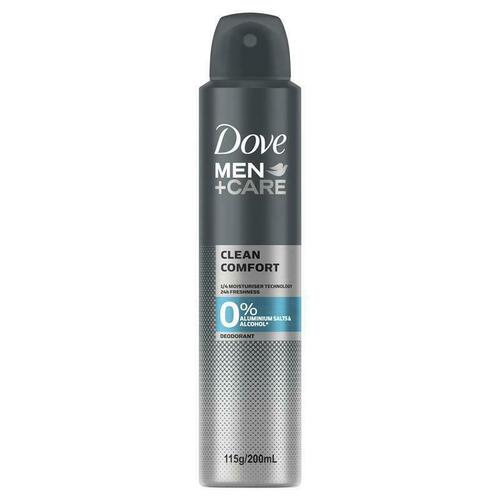 Dove Men Deodorant Clean Comfort Zero Aluminium 200ml