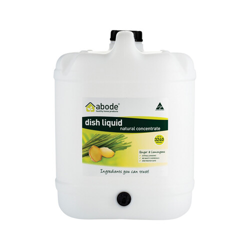 Abode Dish Liquid Concentrate Ginger & Lemongrass Drum with Tap 15L