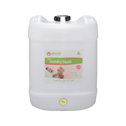 Abode Laundry Liquid (Front & Top Loader) Baby (Fragrance Free) Drum with Tap 15L
