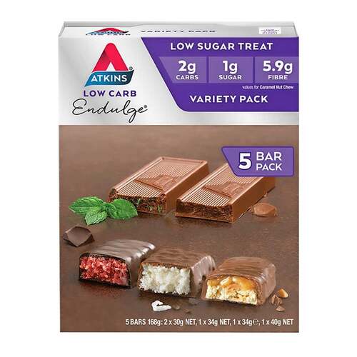 Atkins Low Carb Endulge Variety Bars 5 Pack