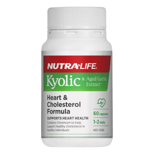 Nutra-Life Kyolic Aged Garlic Extract Heart & Cholesterol Formula 60 Capsules