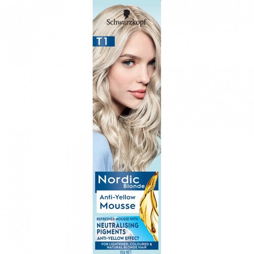 Schwarzkopf Nordic Blonde T1 Anti-Yellow Mousse 92g