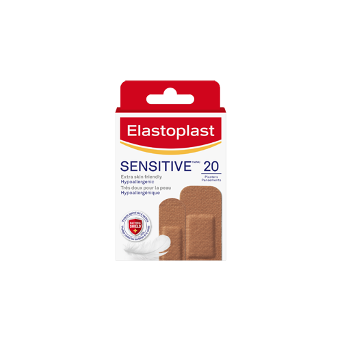 Elastoplast Sensitive Medium Skin Tone Adhesive Bandages 20 Pack