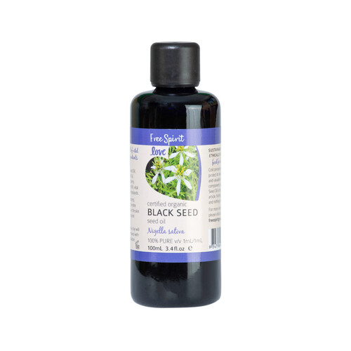 Free Spirit Love Certified Organic 100% Pure Black Seed Seed Oil 100ml