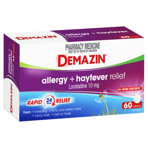 Demazin Allergy + Hayfever Relief 60 Tablets (S2)