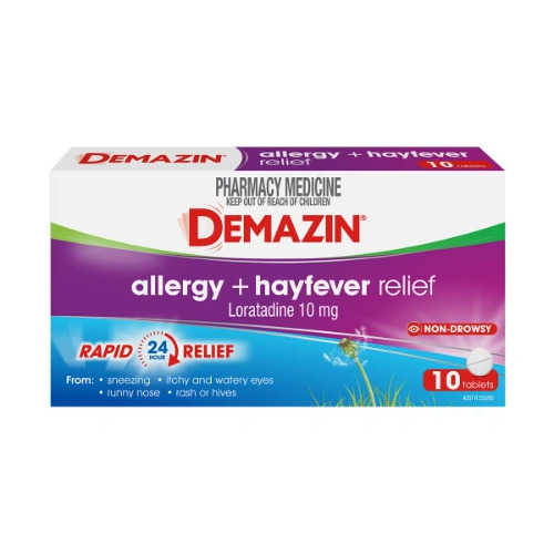 Demazin Allergy + Hayfever 10 Tablets (S2)