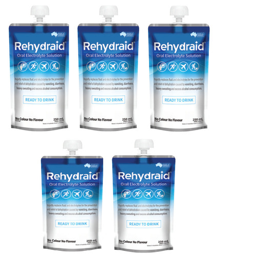 Rehydraid No Colour No Flavour Doypack 250ml [Bulk Buy 5 Units]