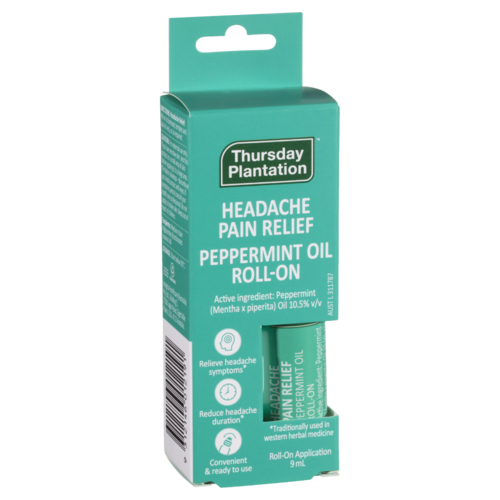 Thursday Plantation Peppermint Oil Roll-On 9mL Headache Pain Relief Symptoms