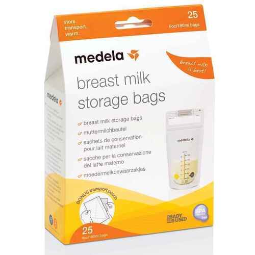 Medela Breast Milk Storage Bags 180ml 25 Pack