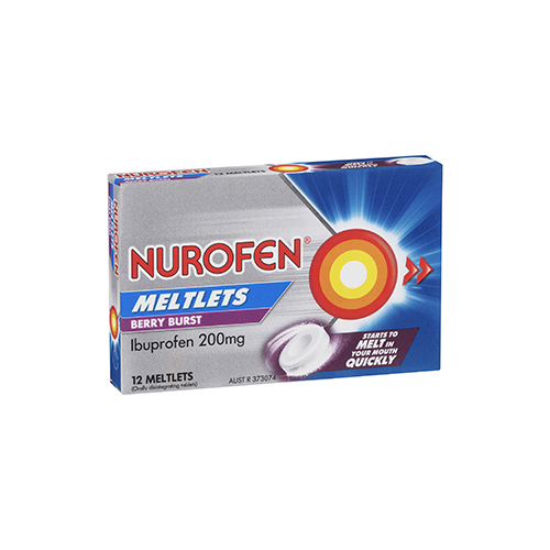 Nurofen Meltlets Berry Burst 200Mg 12 Pack