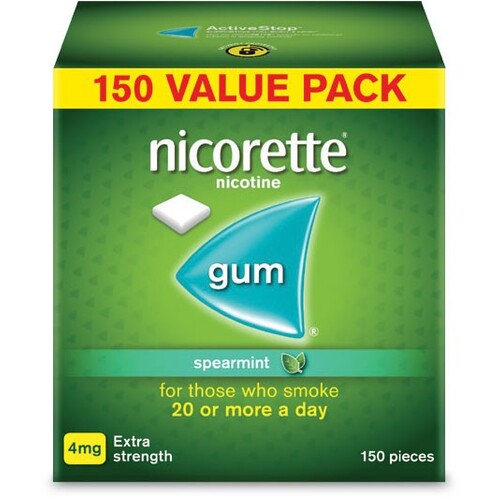 Nicorette Spearmint Gum 4mg 150 Pack