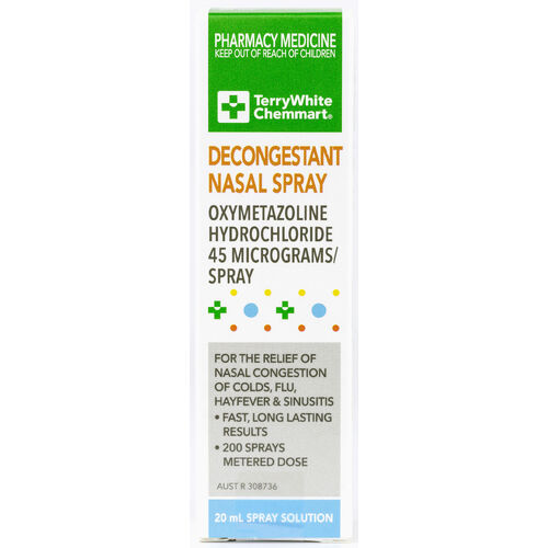 TerryWhite Chemmart Decongestant Nasal Spray 20ml
