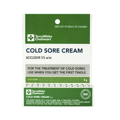 TerryWhite Chemmart Cold Sore Cream 5g