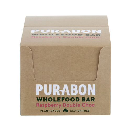 Purabon Wholefood Bar Raspberry Double Choc 60g [Bulk Buy 15 Units]