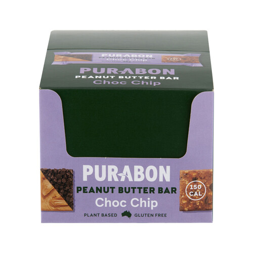Purabon Peanut Butter Bar Choc Chip 35g [Bulk Buy 30 Units]
