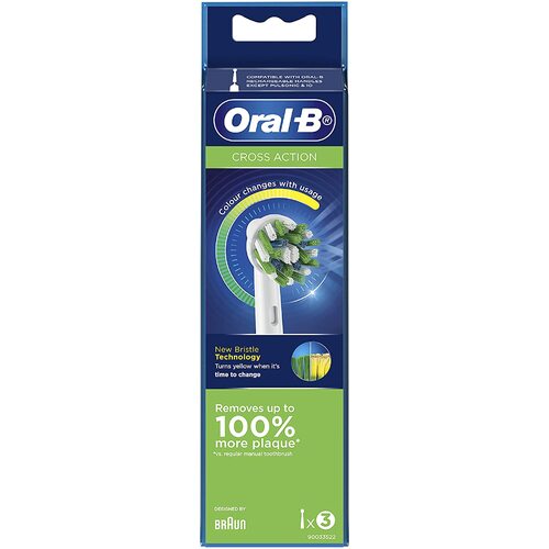 Oral-B Cross Action Electric Toothbrush Replacement Brush Heads 3 Pack