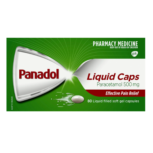 Panadol Liquid Caps Pain Relief 80 Soft Gel Capsules (S2)