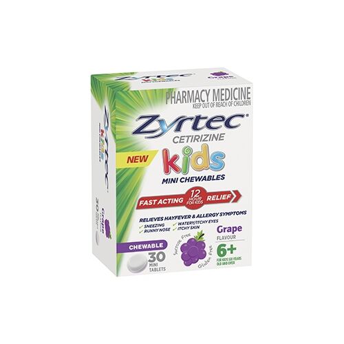 Zyrtec Kids Chewables - Grape 30 Pack (S2)